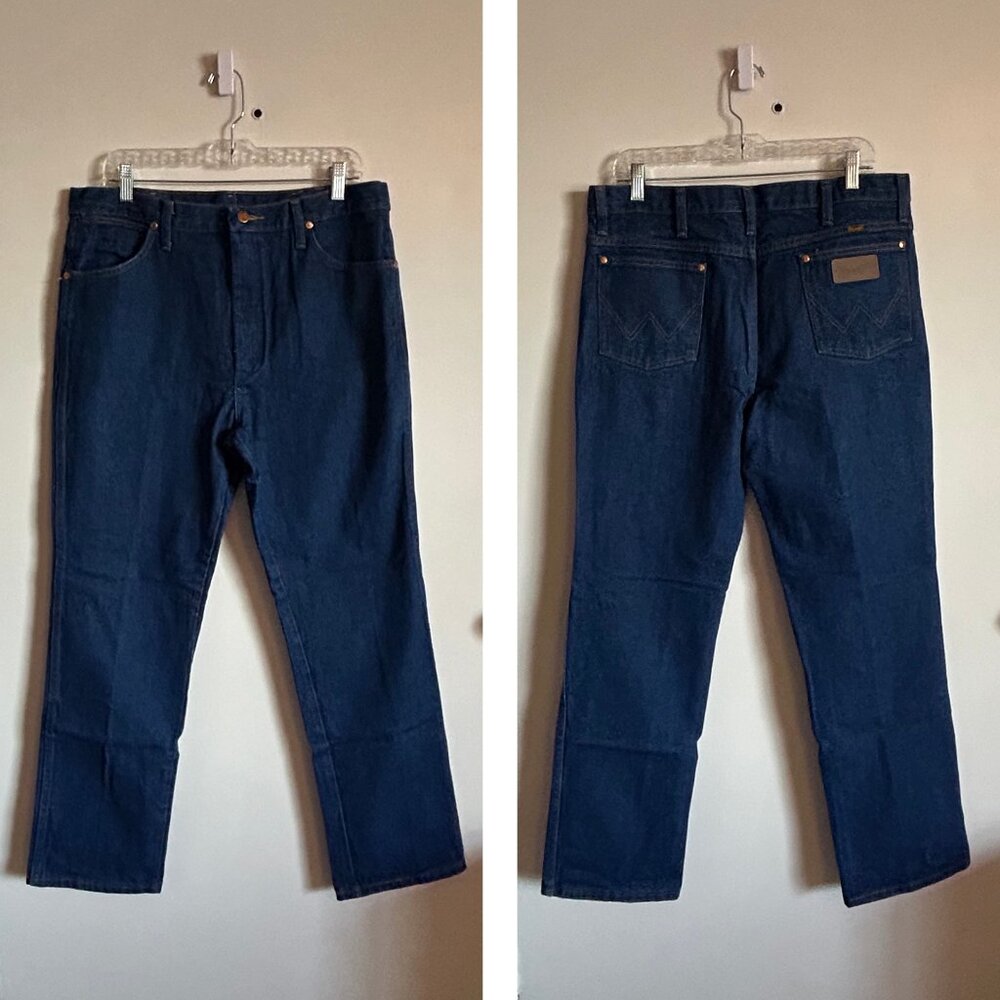 Vintage Wrangler Jeans Cowboy Cut Slim Fit Mens 36W 32L 936DEN Indigo Blue 3000